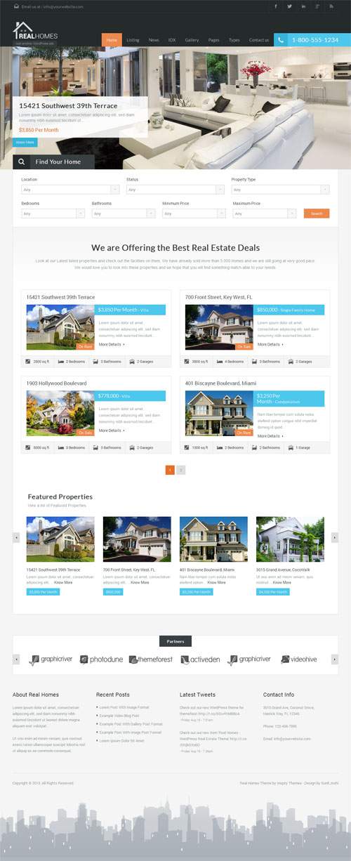 Real Homes - theme wordpress immobilier