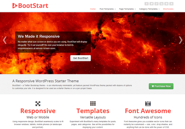 Theme WordPress Responsive Business - BootStart