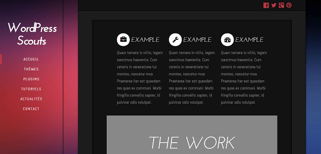 Nouveau look du site WordPress avec le Customizer importé