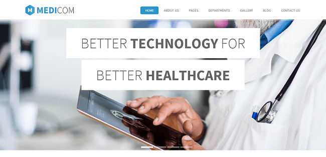 Medicom : Theme WordPress Medical et Santé