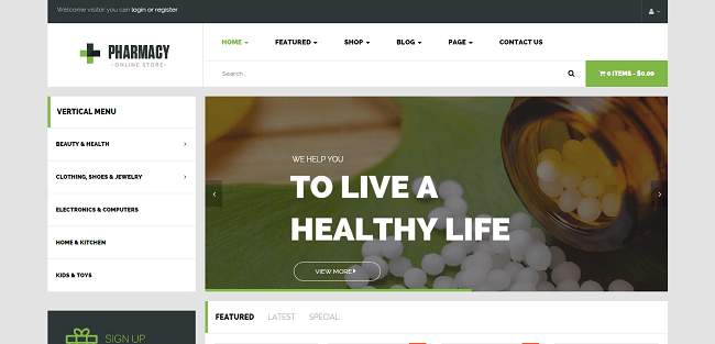 Pharmacy : Template WordPress eCommerce
