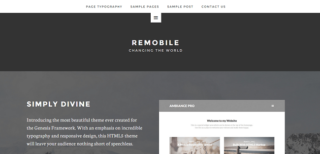 Remobile Pro : Theme WordPress Business