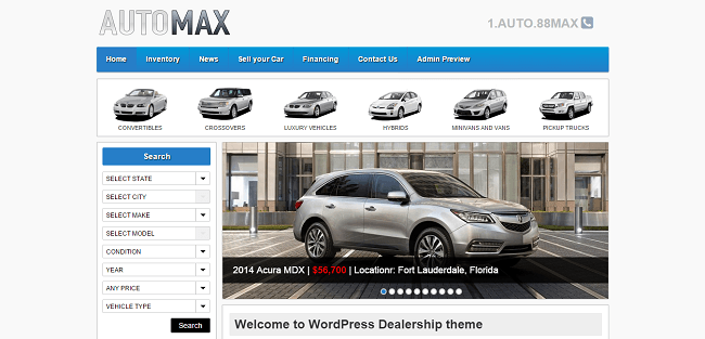 Automax : Template WordPress Automobile