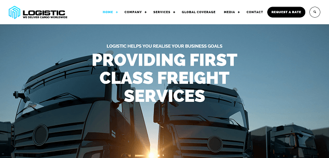 Logistic : Theme WordPress pour Société de Transport