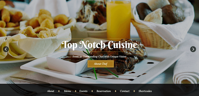 Bon Appetit : Template WordPress Restaurant